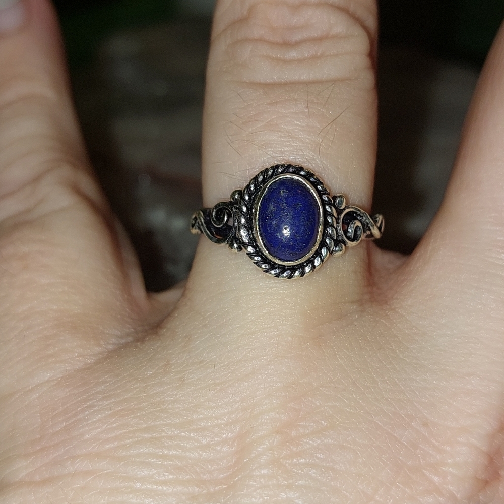 Lapis Lazuli Dainty Ring - Picture 3 of 6